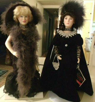 1982 Effanbee Mae West 18 " Doll W - Marble Base,  1985 Diamond Jubilee Doll