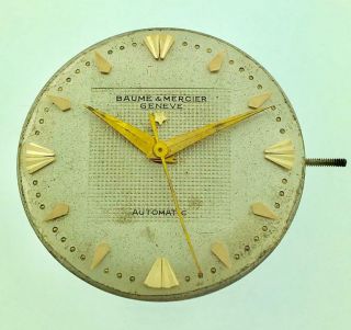 Rare Vintage Baume & Mercier Automatic Deluxe Watch Movement Dial Parts/repair