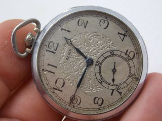 Vintage Antique 1920s Base Metal Elgin Art Deco 12s 17 J Grade 479 Pocket Watch