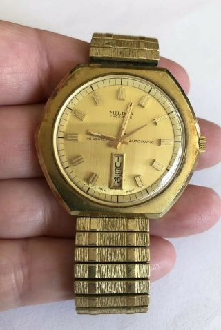 Vintage Meldia Mens Wrist Watch,  Automatic,  25 Jewel