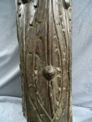 Early 16th Century Carved Oak Gothic Column Post