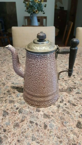 Antique Enamelware Coffee Pot