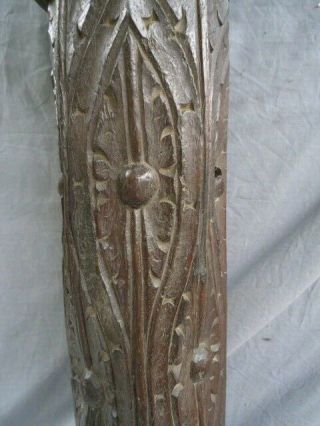 Rare Early 16th Century Carved Oak Gothic Column Post