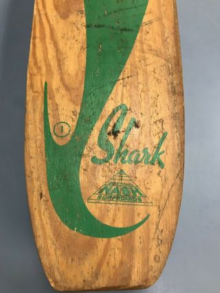 Vintage 1960’s Green Shark Sidewalk Nash Surfboards Skate Board 2