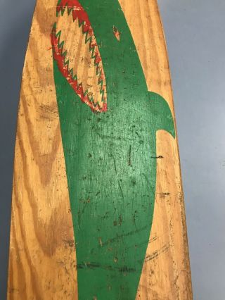 Vintage 1960’s Green Shark Sidewalk Nash Surfboards Skate Board 3