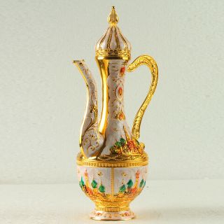 Chinese Exquisite Cloisonne Teapot Carved Castle R0005 2