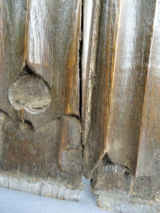 TWO RARE 16TH CENTURY OAK CARVED LINEN FOLD PANELS 7