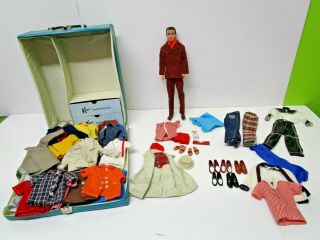 Vintage Mattel Ken Doll With Case And Clothes