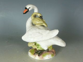 Antique Meissen Porcelain Swan Group 19thc