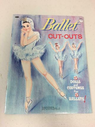 Vintage Uncut Whitman Paper Dolls Ballet Cut - Outs 1964 1962
