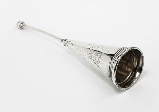 Victorian Sterling Silver Cone Candle Snuffer London 1847 Coronet Monogram