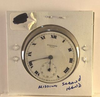 Vintage York Standard Pocket Watch Movement 12s W/railroad Dial [md14]