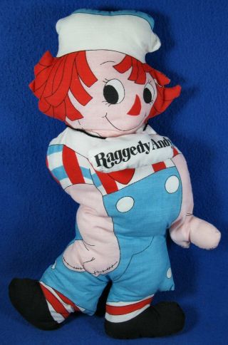 Raggedy Ann and Andy Stuffed Doll Pillows by Bobbs Merrill Co 1978 2