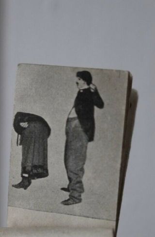 Antique Vintage Movie Motion Flip Book - Charlie Chaplin with Cop 3