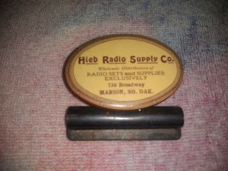 Antique Advertising Paper Clip Note Hieb Radio Supply Co.  Marion South Dakota