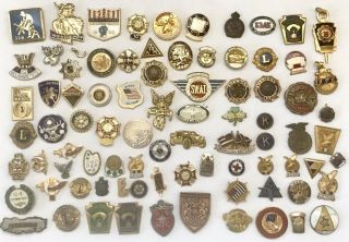 Vintage,  Antique Little Pins Fraternal,  Military,  Awards,  Estate Collectibles