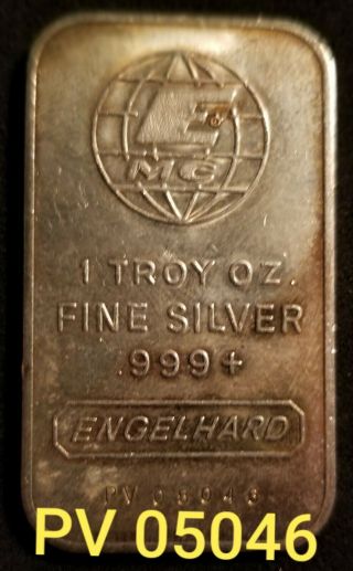 Engelhard,  Antique - Vintage - 1 Troy Oz.  999 Fine Silverbar - 1981 Series - Pv 05046