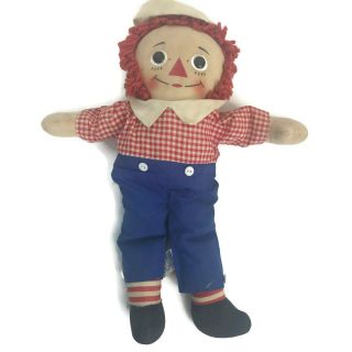 Vintage Knickerbocker Raggedy Andy Musical Doll 1963 - 1982 15 " Play London Bridge