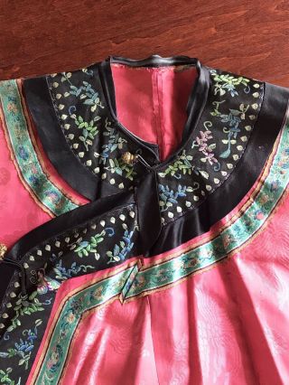Chinese Antique Qing Dynasty Women ' s embroidery clothing with cover. 11
