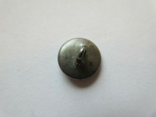 Small Antique Steel Cup Metal Picture BUTTON Pear w/ Cut Steel (TT) 2