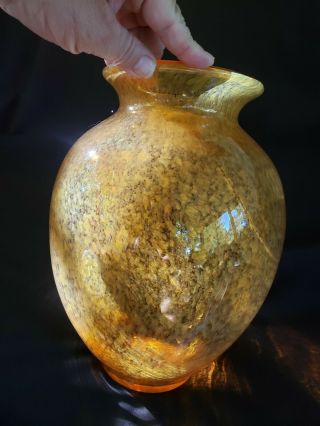 Antique Steuben " Cluthra " Art Glass Vase - 11 3/4 Inches Tall -