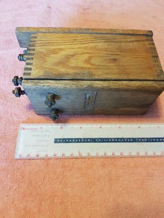 Antique Vintage Wooden Battery Coil Car Truck Tractor Motorcycle Plains Michigan