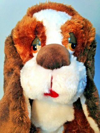 Vintage Russ Baxter Sad Eyes Puppy Dog Stuffed Animal Large Brown Plush 12 " - 873