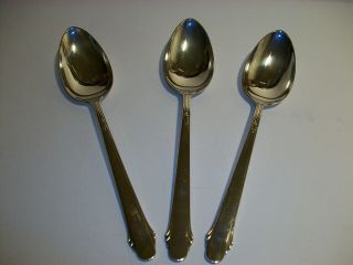 3 Pat.  1830 Gorham Sterling Silver.  925 Large 7 1/4 Inch Soup Spoons Patent 1830