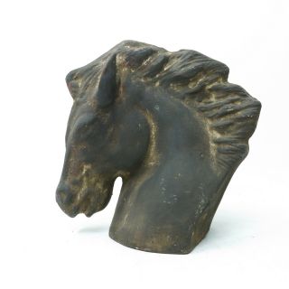 Mid Century Plaster Ceramic Large Brutalist Horse Head Bust Sculpture Vtg