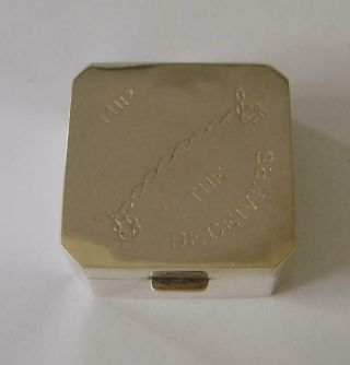 An Unusual Vintage Sterling Silver Snuff Box 42 Grams 3