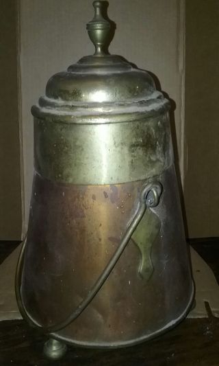 Antique Ash Bucket Doofpot Copper Vessel Cremation Urn Doof Pot