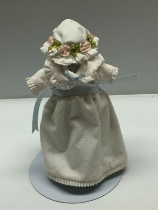 Vintage Miniature Antique Style 2 Pc.  Victorian French Child Style Doll Dress