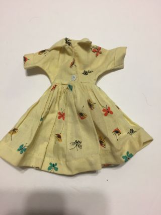 Vintage VOGUE Jill Doll DRESSES 2 Tagged Yellow & Shirt Dress with Butterflies 5