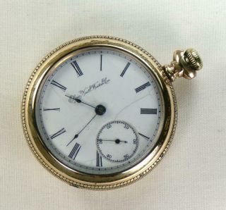 Antique 1889 Elgin 18s Gold Filled Pocket Watch 1k