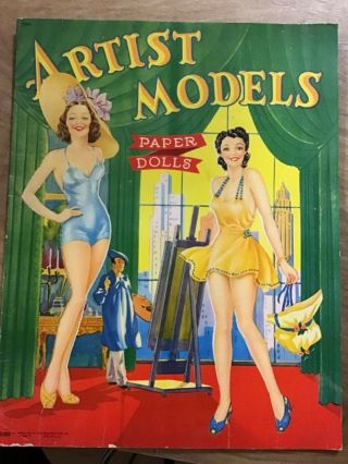 Vintage 1945 Artists Models Paper Dolls Uncut Saalfield