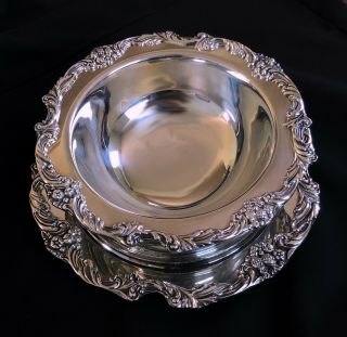 Reed Barton King Francis Silver Plate Sauce Dish With Underplate 1691