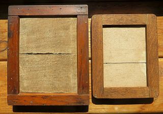 (two) Antique Camera Wood Contact Printing Frame Plates Scovill Ny