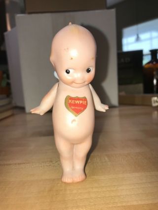5 " Antique Authentic Bisque Rose O " Neill Kewpie Doll,  Blue Wings,  Marked