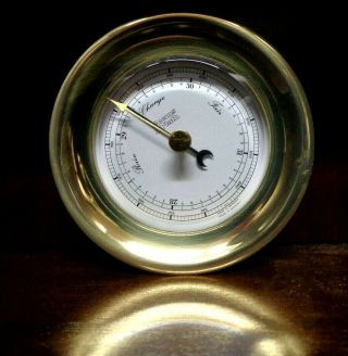 Weems & Plath Nautical Baker Brass Porthole Weather Station Barometer Germany