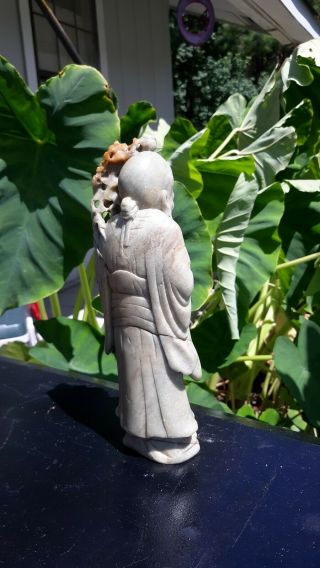Chinese Carved Soapstone Figure ShouLao Immortal God of Longevity 3