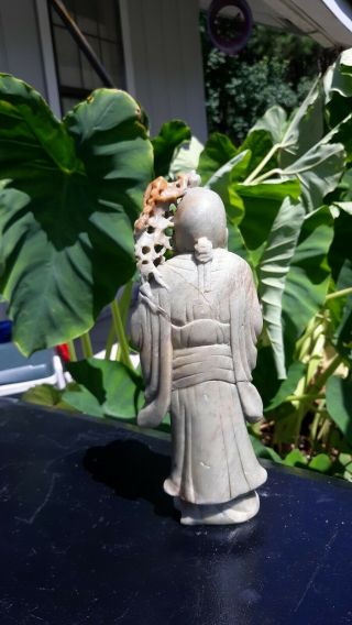 Chinese Carved Soapstone Figure ShouLao Immortal God of Longevity 4