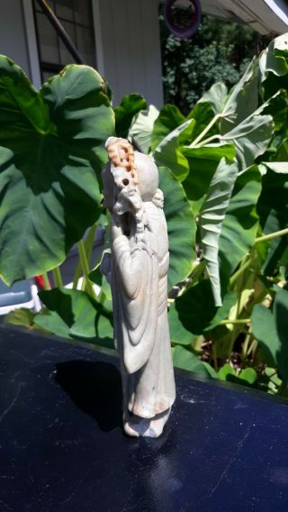 Chinese Carved Soapstone Figure ShouLao Immortal God of Longevity 5