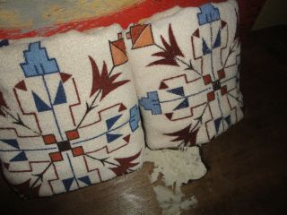 Vintage Cannon Brown Blue Cream Aztec Southwestern (2pc) Bath Towels 22 X 46