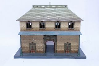 Fantastic Early Antique Germany Bing Carette Tin Train Station