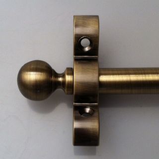 Antique Brass 1/2 X 36 Inch Stair Carpet Rod Ball Finial (r07lb)