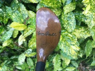 Antique Tom Ball Hickory Shafted Mallet Head Putter In Playable