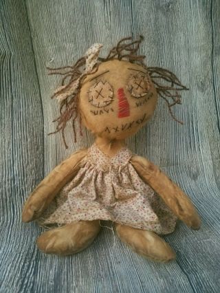 Primitive Grungy raggedy ann Doll folk art doll 2
