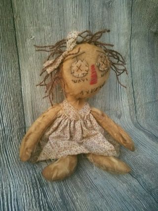 Primitive Grungy raggedy ann Doll folk art doll 4