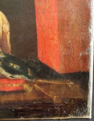 ANTIQUE BAROQUE 18TH CENTURY OLD MASTER OIL PAINTING - VISION OF THE HOLY MOTHER 8