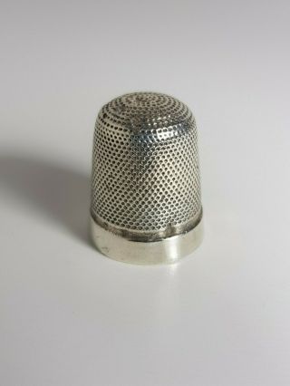 Antique Sterling Silver Thimble Henry Griffiths & Son Birmingham 1924 (size 15) 3